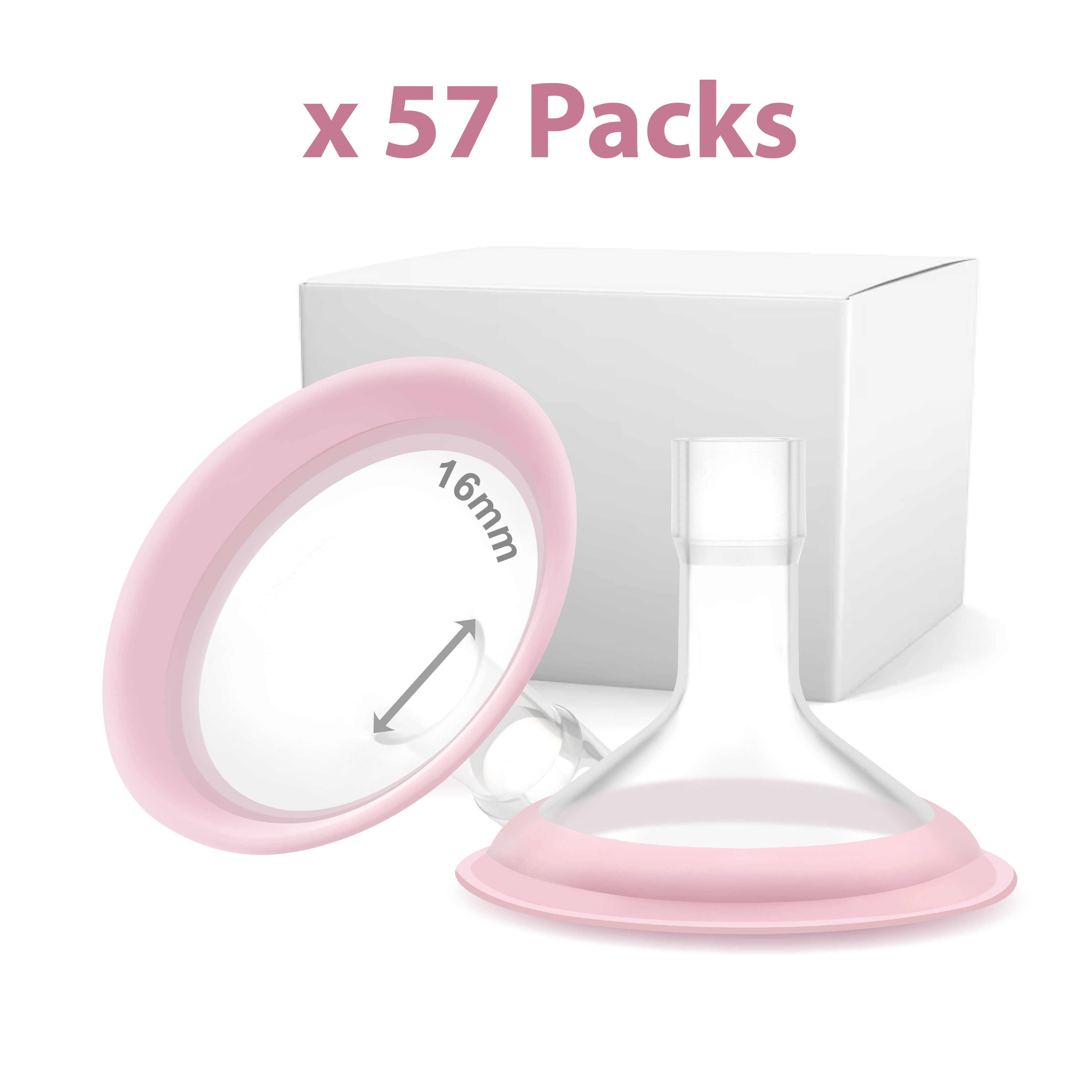 Maymom MyFit Pano Series 16 mm Two-Piece Design Breastshield, retail pack, 2 pcs/pack, 57 packs, for USA ONLY (image for) Maymom MyFit Pano Series 16 mm Two-Piece Design Breastshield, retail pack, 2 pcs/pack, 57 packs, for USA ONLY